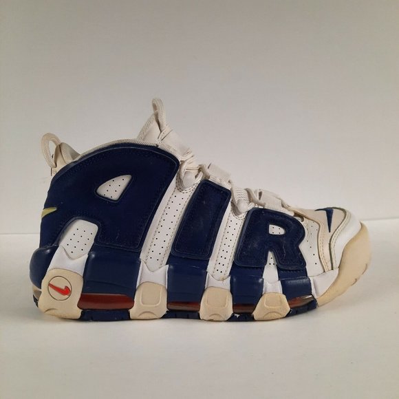 Nike Air More Uptempo Knicks Mens Size 8.5 Blue White Sneakers Shoes 2017 Pippen - Picture 2 of 11